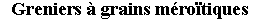 Zone de Texte: Greniers  grains mrotiques  