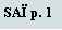 Zone de Texte: SA p. 1