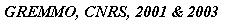 Zone de Texte: GREMMO, CNRS, 2001 & 2003
