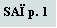 Zone de Texte: SA p. 1