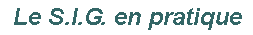 Zone de Texte: Le S.I.G. en pratique